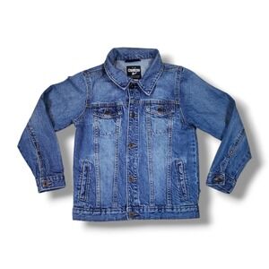 Osh Kosh Bgosh Jean Denim Trucker Jacket 100% Cotton Kids Size 10